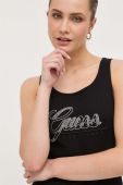 Бавовняний топ Guess колір чорний (3330708)