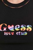 Бавовняний топ Guess колір чорний (3306327)