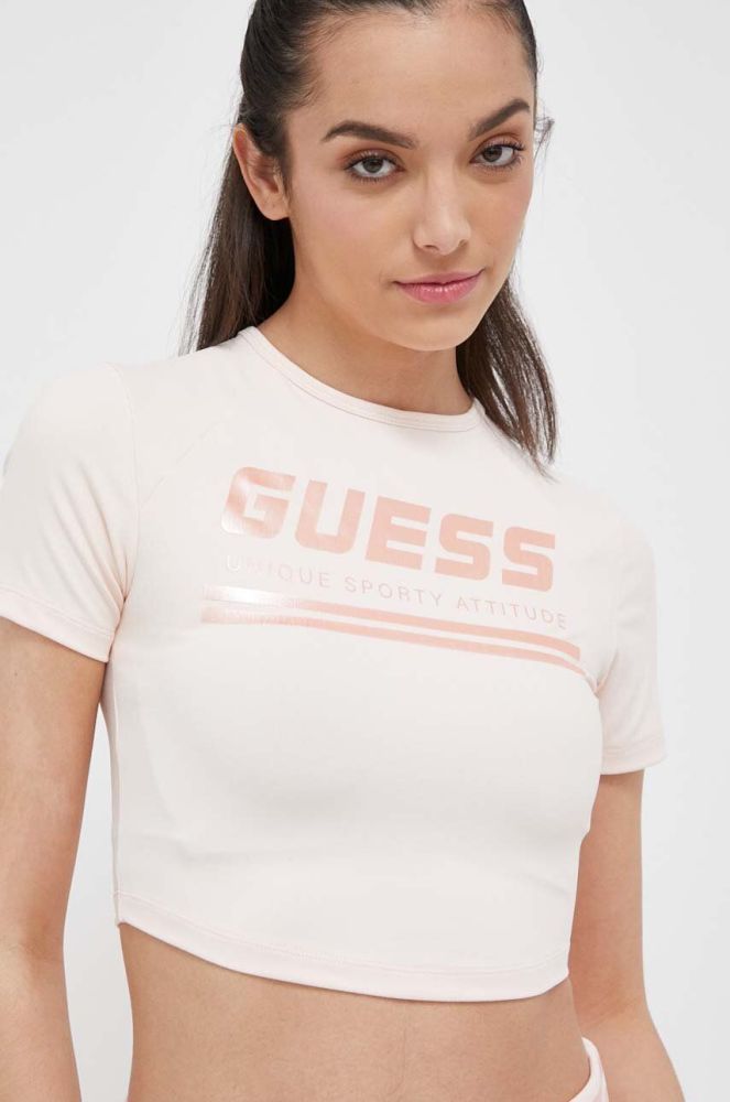 Футболка Guess жіноча колір рожевий (3328814)