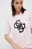 Бавовняна футболка Guess колір рожевий (3328852)