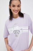 Бавовняна футболка Guess колір фіолетовий (3328841)