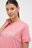 Бавовняна футболка Guess колір рожевий (3366926)