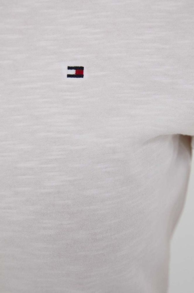Бавовняна футболка Tommy Hilfiger колір бежевий (3328873) фото 5