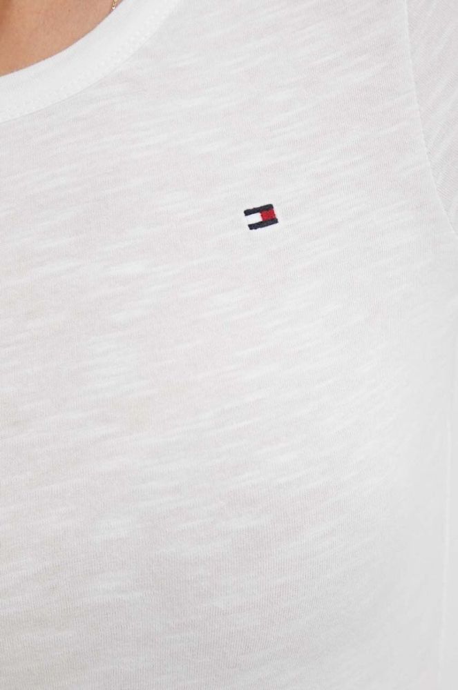 Бавовняний лонгслів Tommy Hilfiger колір бежевий (3335984) фото 5