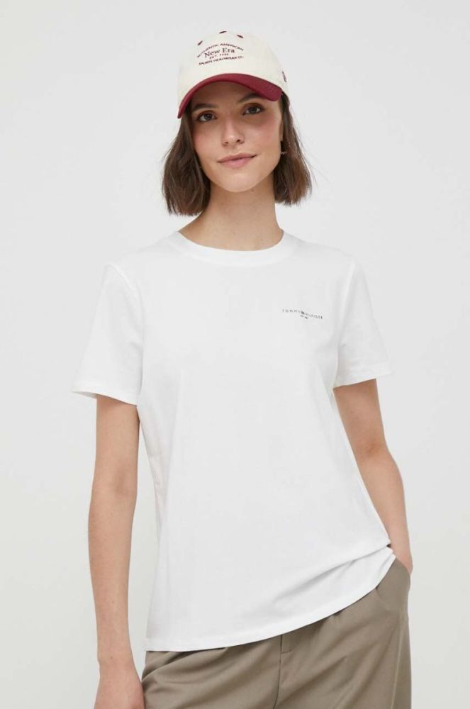 Футболка Tommy Hilfiger жіноча колір бежевий (3422293) фото 4