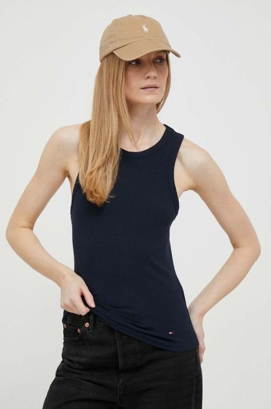 Топ Tommy Hilfiger жіночий колір синій (3269334)