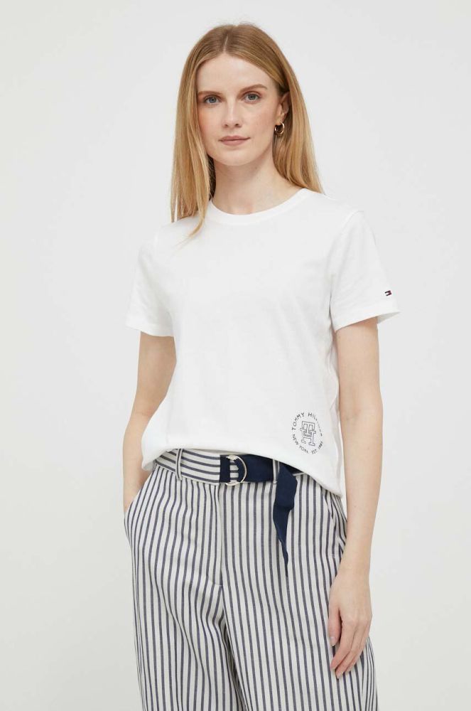 Бавовняна футболка Tommy Hilfiger колір білий (3250512)