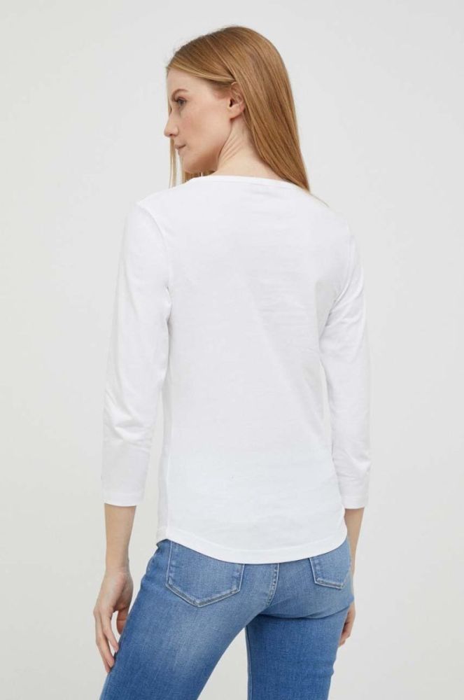 Бавовняний лонгслів Tommy Hilfiger колір білий (3269384) фото 3