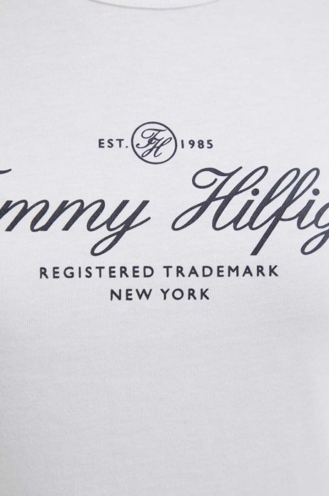 Бавовняний лонгслів Tommy Hilfiger колір білий (3269384) фото 5