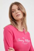 Бавовняний лонгслів Tommy Hilfiger колір рожевий (3269379)
