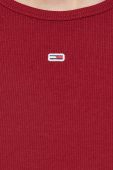 Футболка Tommy Jeans жіноча колір бордовий