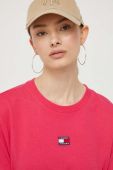 Футболка Tommy Jeans жіночий колір рожевий (3435190)