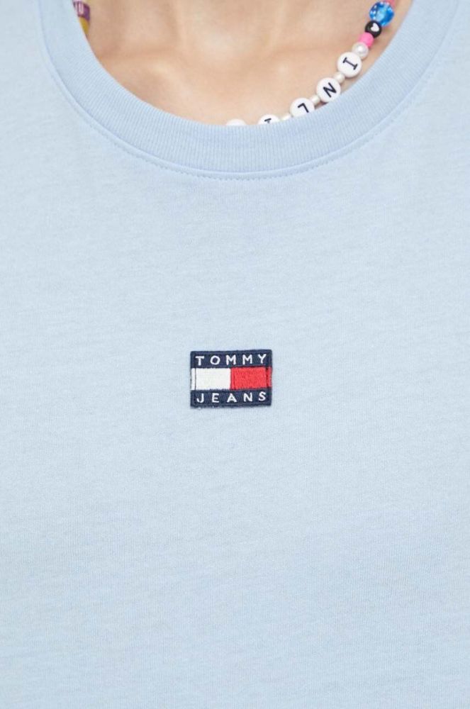 Футболка Tommy Jeans жіноча колір блакитний (3435185) фото 5