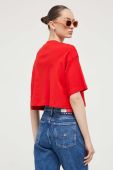 Бавовняна футболка Tommy Jeans колір червоний (3375449)
