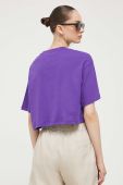 Бавовняна футболка Tommy Jeans колір фіолетовий