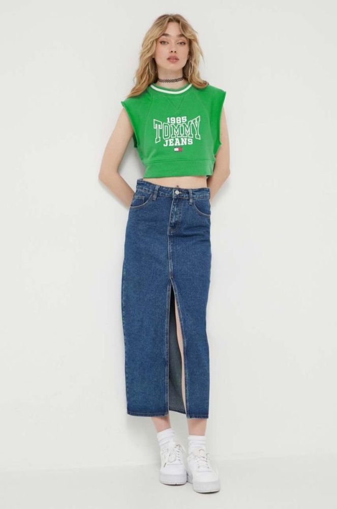 Топ Tommy Jeans жіночий колір зелений (3282006) фото 2
