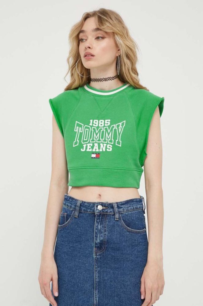 Топ Tommy Jeans жіночий колір зелений (3282006) фото 4