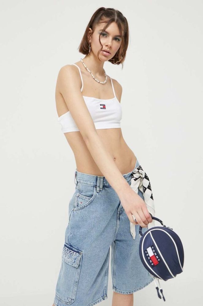 Топ Tommy Jeans жіночий колір білий (3260145) фото 4
