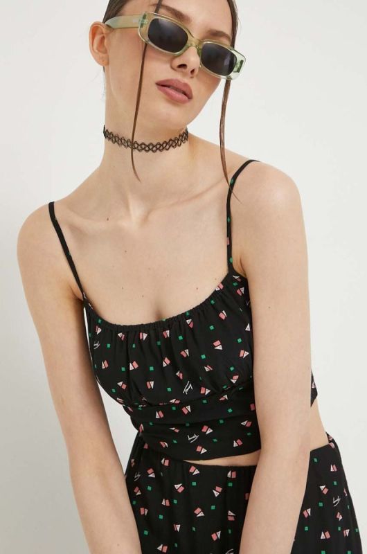 Топ Tommy Jeans жіночий колір чорний (3370469)