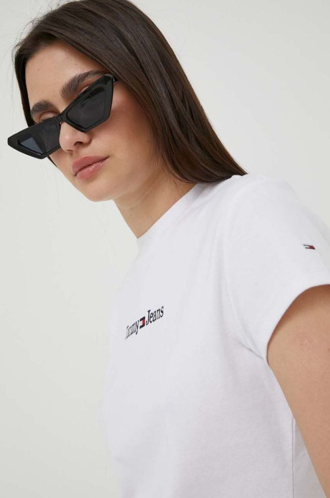 Футболка Tommy Jeans жіноча колір білий (3284346) фото 4