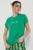 Футболка Tommy Jeans жіноча колір зелений (3284336)