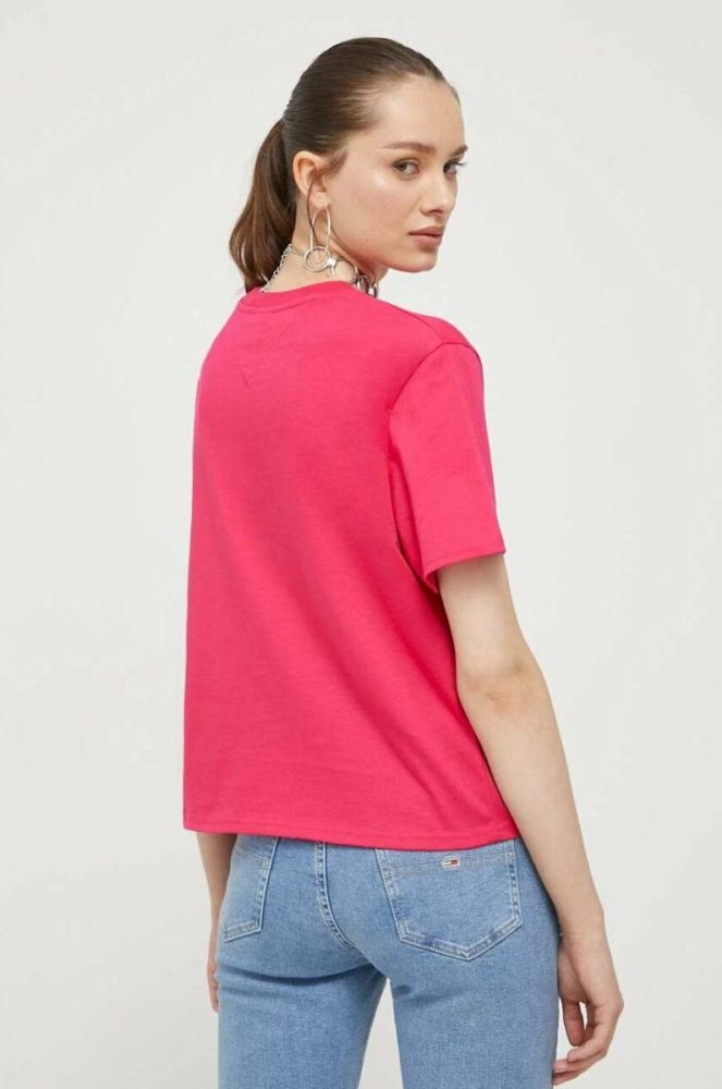 Бавовняна футболка Tommy Jeans колір червоний (3370483) фото 3