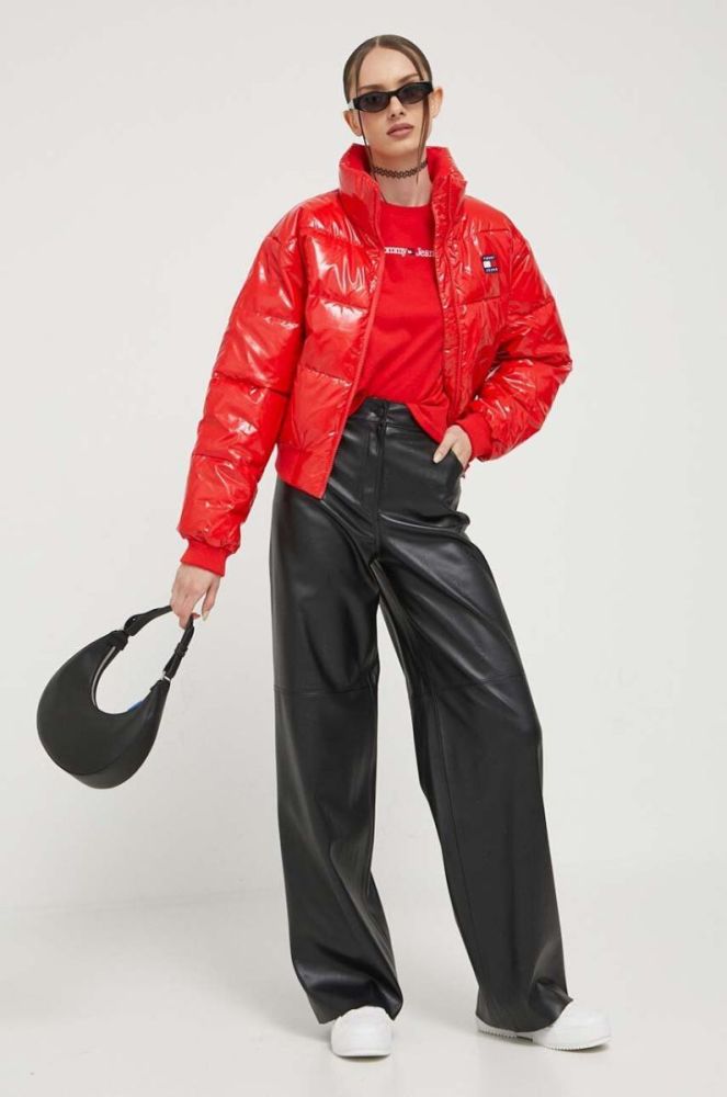 Бавовняна футболка Tommy Jeans колір червоний (3330780) фото 2