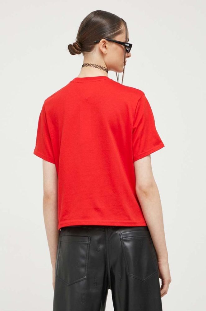 Бавовняна футболка Tommy Jeans колір червоний (3330780) фото 3
