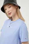 Бавовняна футболка Tommy Jeans колір блакитний (3330774)