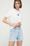 Бавовняна футболка Tommy Jeans колір білий (3260159)