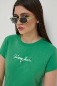 Футболка Tommy Jeans жіноча колір зелений (3284361)
