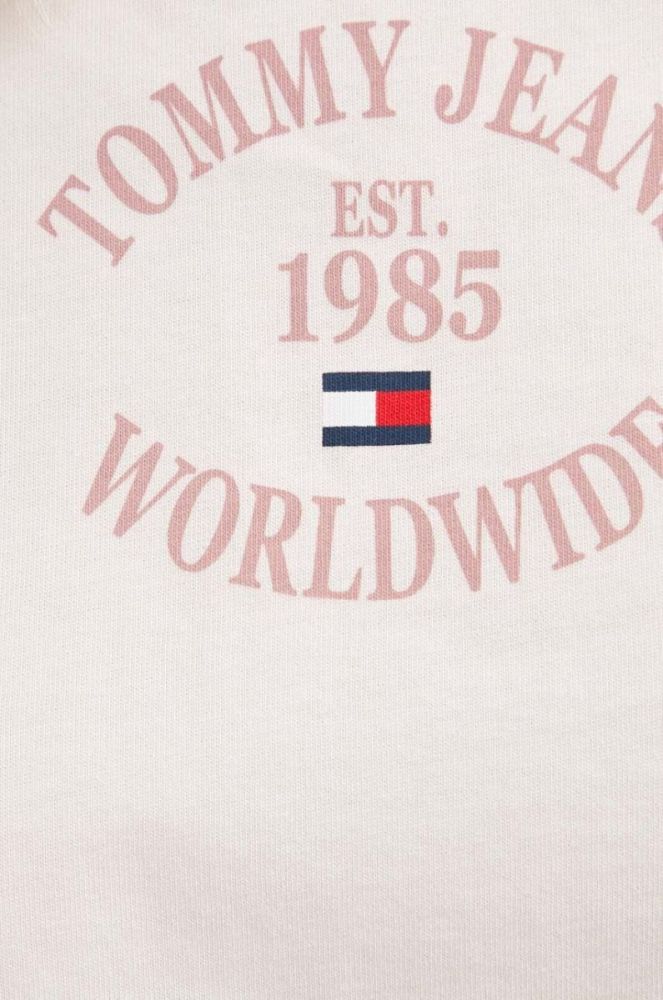 Бавовняна футболка Tommy Jeans колір рожевий (3276786) фото 5