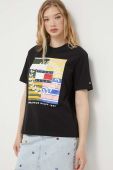 Бавовняна футболка Tommy Jeans колір чорний (3325688)