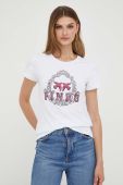 Бавовняна футболка Pinko колір білий (3447695)