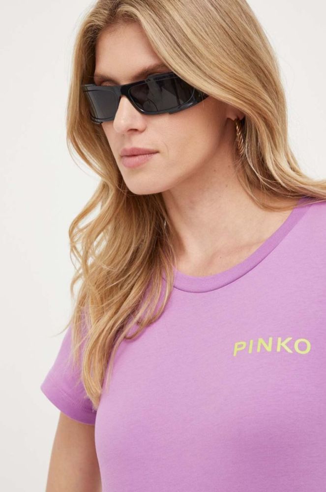 Бавовняна футболка Pinko колір фіолетовий (3435200) фото 4