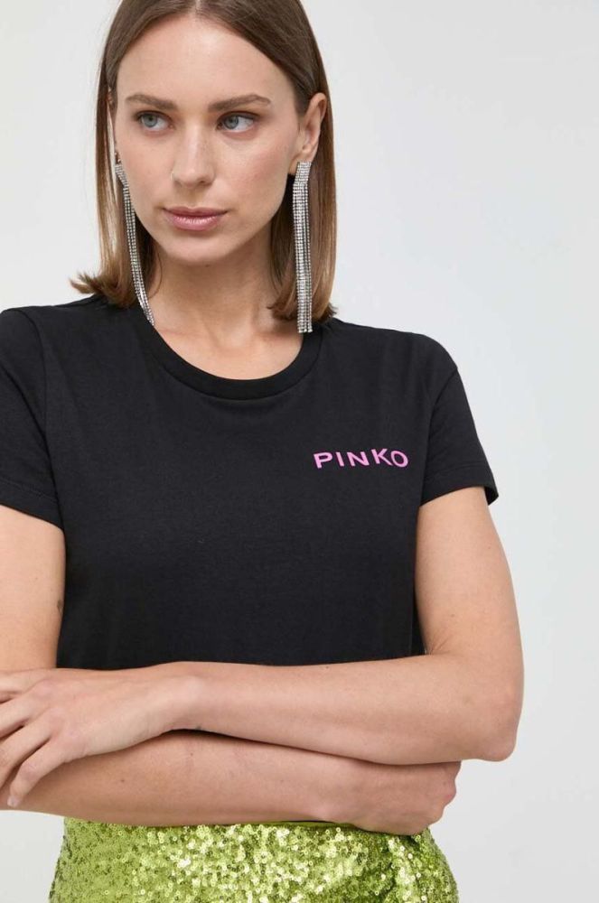 Бавовняна футболка Pinko колір чорний (3435209) фото 4
