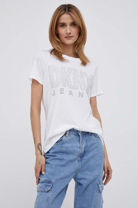 Футболка Dkny жіноча колір білий (3310545)