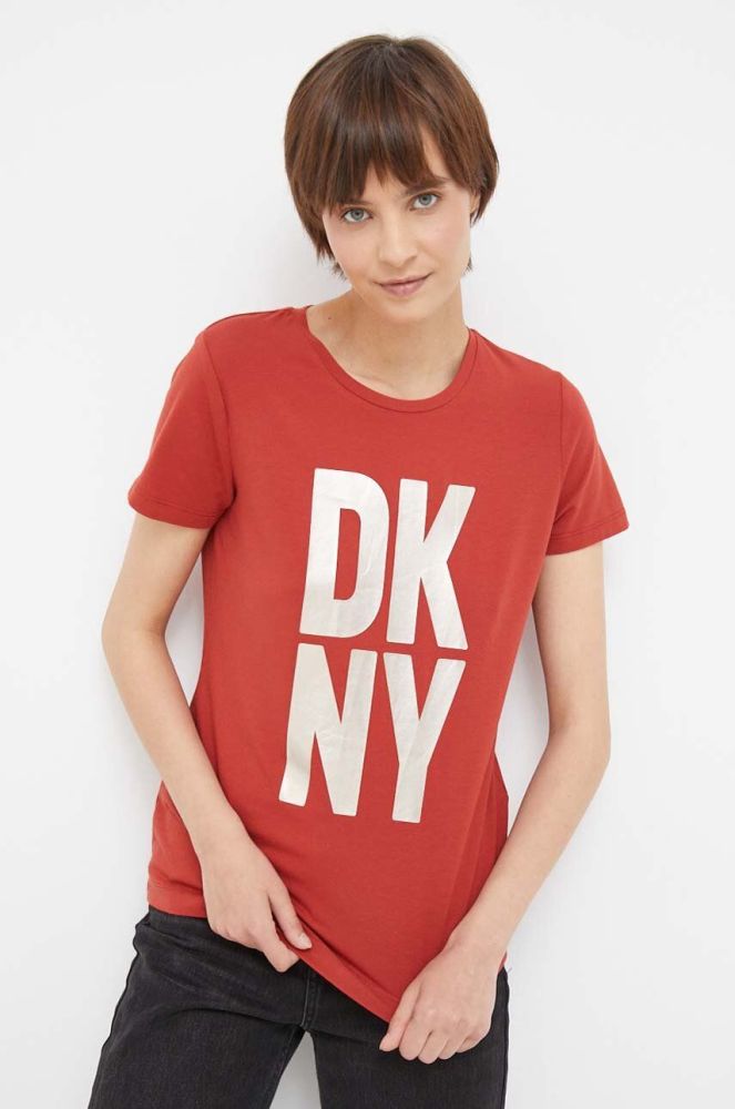 Футболка Dkny жіноча колір червоний