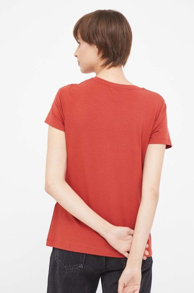 Футболка Dkny жіноча колір червоний фото 3