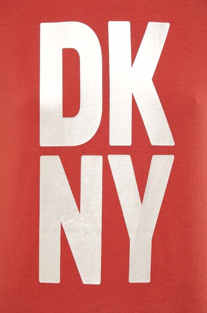 Футболка Dkny жіноча колір червоний фото 5
