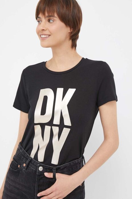 Футболка Dkny жіноча колір чорний (3354604)
