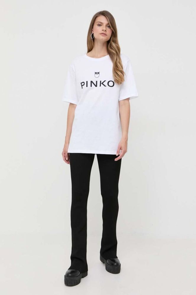 Бавовняна футболка Pinko колір білий (3447709) фото 2