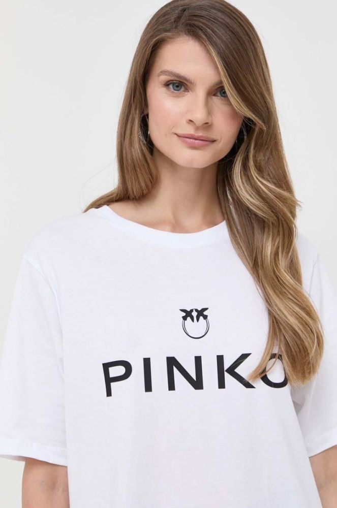 Бавовняна футболка Pinko колір білий (3447709) фото 4