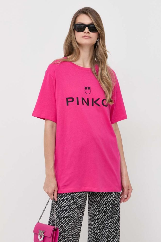 Бавовняна футболка Pinko колір рожевий (3447705)