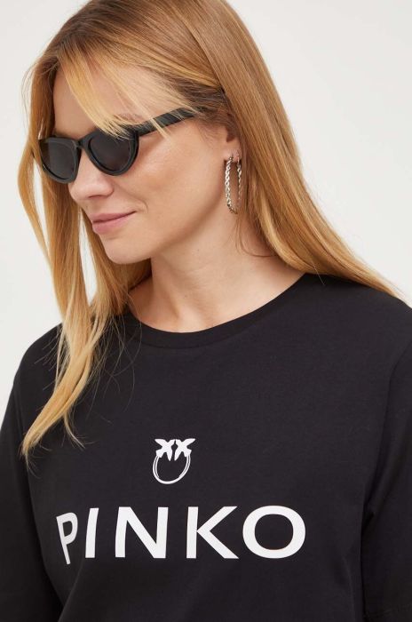 Бавовняна футболка Pinko колір чорний (3447713)