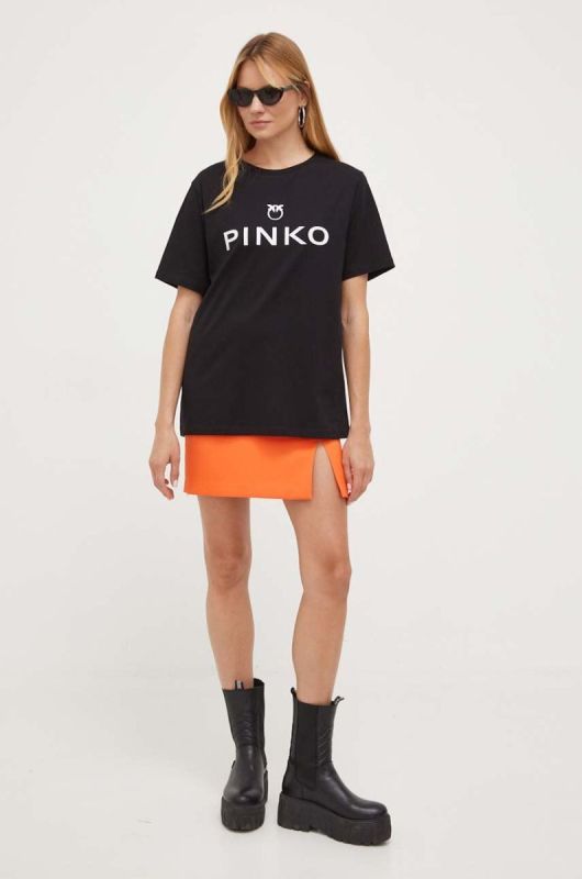 Бавовняна футболка Pinko колір чорний (3447713) фото 2