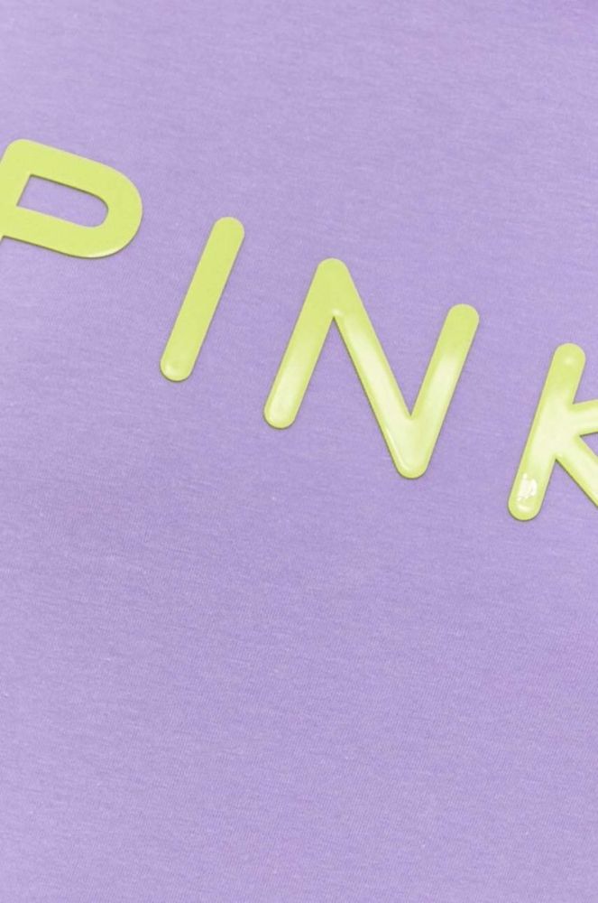 Бавовняна футболка Pinko колір фіолетовий (3443831) фото 5