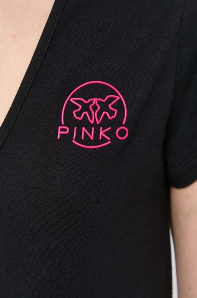 Бавовняна футболка Pinko колір чорний (3447721) фото 4