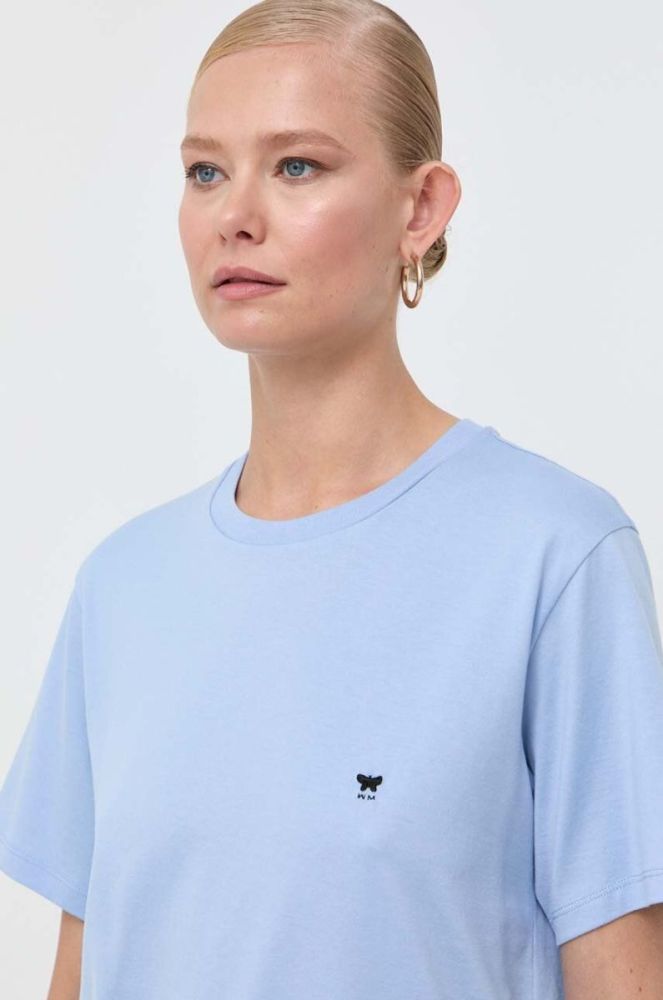 Бавовняна футболка Weekend Max Mara колір блакитний фото 4