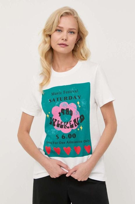 Бавовняна футболка Weekend Max Mara колір білий (3404898)